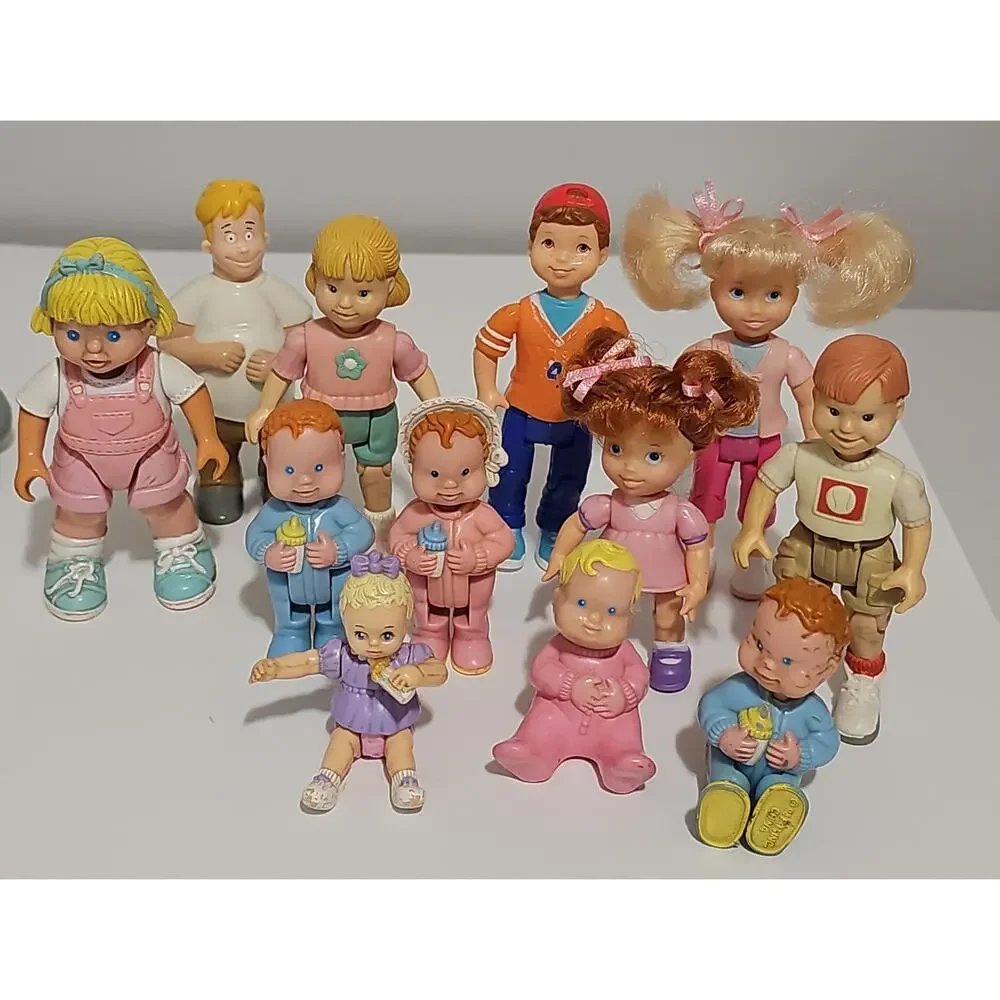 Vintage Fisher Price 90s Loving Family Doll House Furniture Pool Van Dog Cat